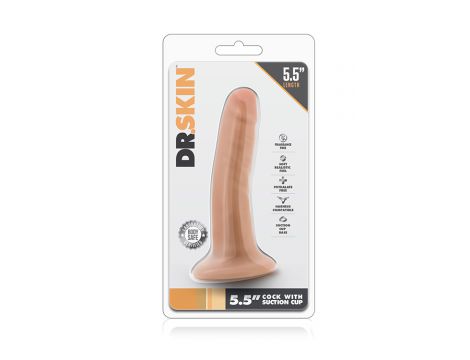 Dildo z przyssawką Dr Skin Blush 5,5 cala PVC - 3