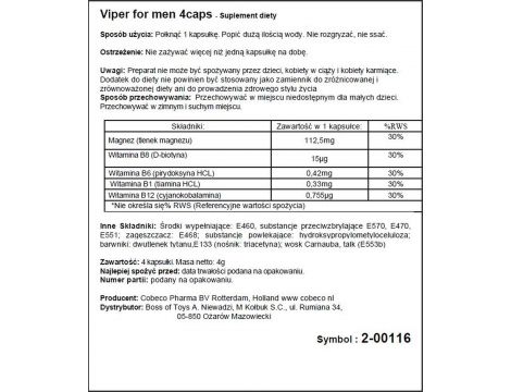 Suplement diety Viper Cobeco 4 kapsułki - 3