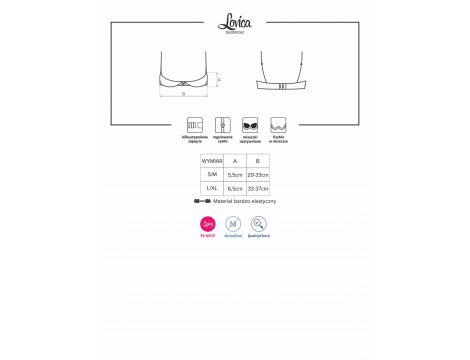 Półbiustonosz koronkowy Obsessive Lovica ognisty L/XL - 6