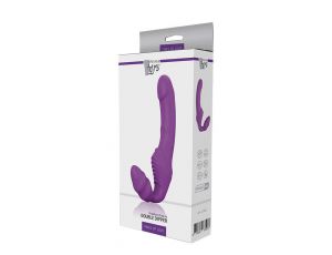 Strapon z wibracją bez ramiączek Double Dipper fioletowy Dream Toys