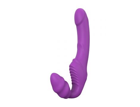 Strapon z wibracją bez ramiączek Double Dipper fioletowy Dream Toys - 2
