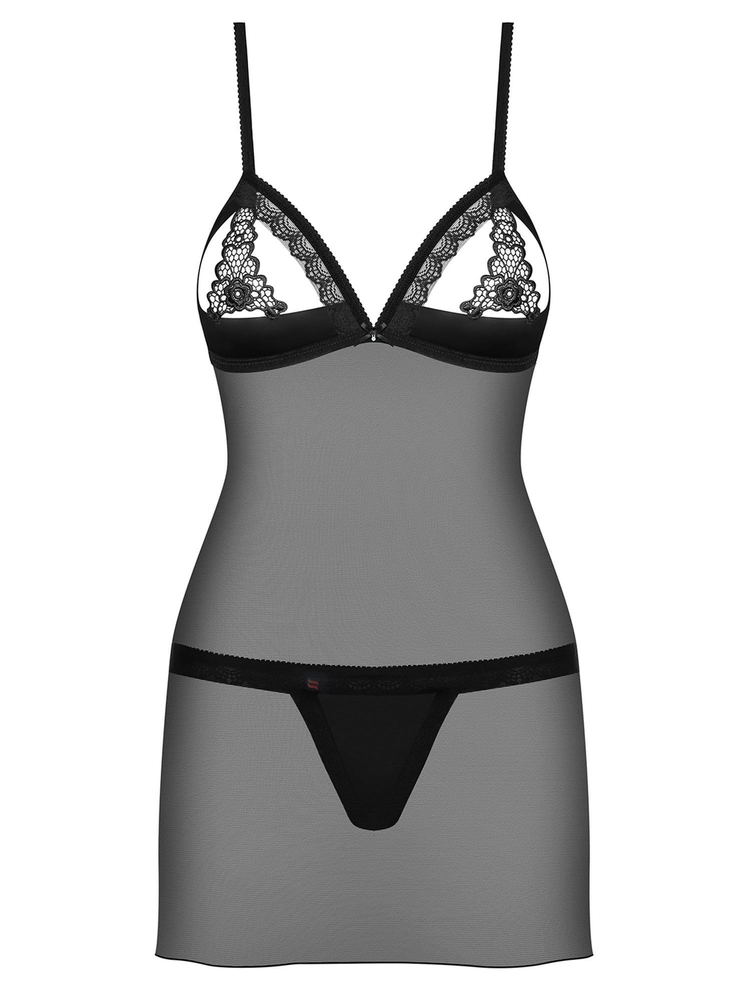 komplet prześwituje koszulka stringi obsessive s/m