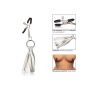 Klipsy na sutki z frędzelkami Calexotics srebrne 5.75 cm - 5