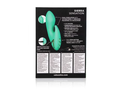 Wibrator silikonowy Calexotics Sierra Sensation zielony 10 funkcji - 3