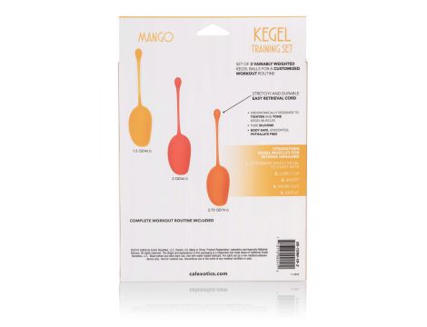 Kulki kegla Calexotics silikonowe mango zestaw 14 cm - 3