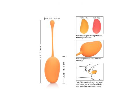 Kulki kegla Calexotics silikonowe mango zestaw 14 cm - 4