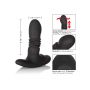 Wibrujący plug analny Eclipse Calexotics czarny 9.5 cm - 5