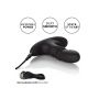 Wibrujący plug analny Eclipse Calexotics czarny 9.5 cm - 7