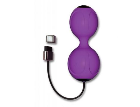 Kulki Kegel wibrujące Alive fioletowe z pilotem USB - 2