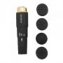 Wibrator mini Toyz4lovers z 4 nasadkami wodoodporny 10 cm - 2