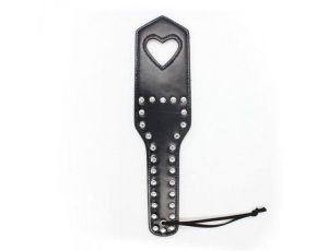 Packa skórzana Heart Paddle Toyz4lovers czarna