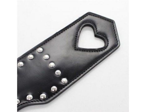 Packa skórzana Heart Paddle Toyz4lovers czarna - 2