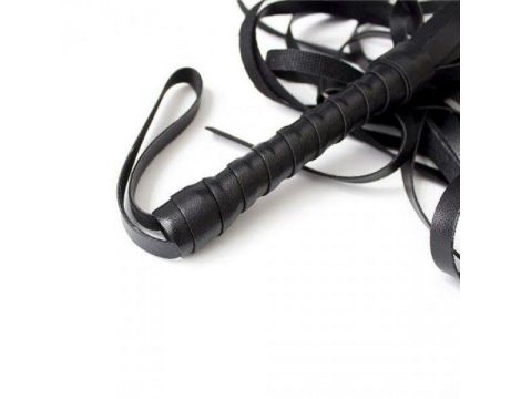 Pejcz skórzany z frędzlami Squash Whip czarny Toyz4lovers - 2