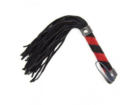 Pejcz skórzany z frędzlami Line Whip czarny - 3