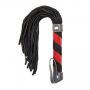 Pejcz skórzany z frędzlami Line Whip czarny - 2