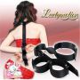 Nylonowe kajdanki BDSM do wiązania za plecami Toyz4lovers czarne - 3