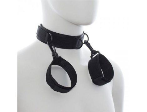 Zestaw kajdanek z obrożą Toyz4lovers czarny - 4
