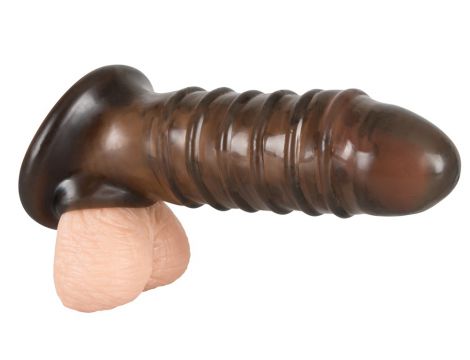 Przedłużka na penisa Rebel dymna 18 cm TPR - 2
