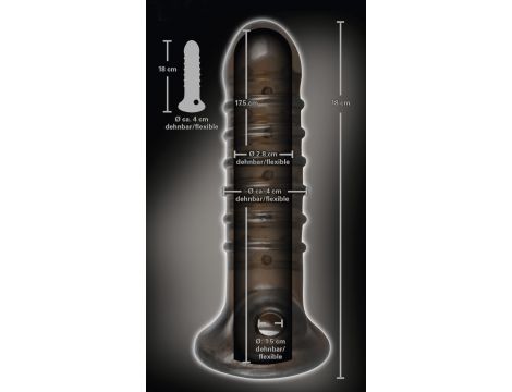 Przedłużka na penisa Rebel dymna 18 cm TPR - 14