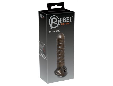 Przedłużka na penisa Rebel dymna 18 cm TPR - 4