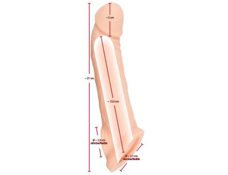 Przedłużka na penisa Nature Skin TPE 21 cm - 13