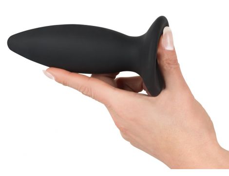 Korek analny wibrujący Black Velvets silikonowy USB 11 cm - 3