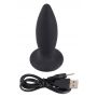 Korek analny wibrujący Black Velvets silikonowy USB 11 cm - 13