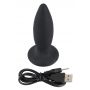 Korek analny wibrujący Black Velvets silikonowy USB 11 cm - 8