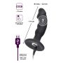Wibrujący korek analny Black Velvets silikonowy USB 14 cm - 17