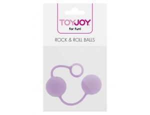 Kulki gejszy silikonowe Rock Roll Balls ToyJoy fioletowe