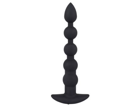 Łańcuch kulkowy analny wibrujący Black Velvets silikon USB 21 cm - 2