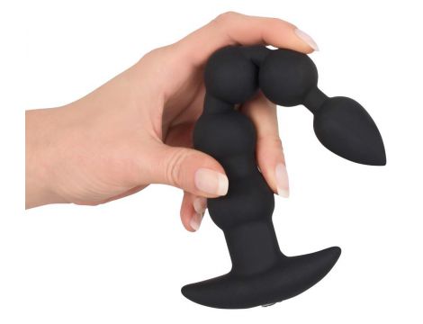 Łańcuch kulkowy analny wibrujący Black Velvets silikon USB 21 cm - 7