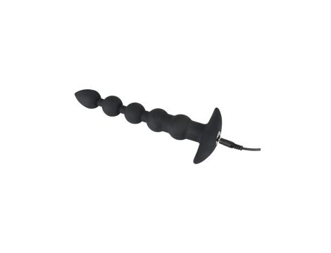 Łańcuch kulkowy analny wibrujący Black Velvets silikon USB 21 cm - 9