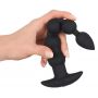 Łańcuch kulkowy analny wibrujący Black Velvets silikon USB 21 cm - 7