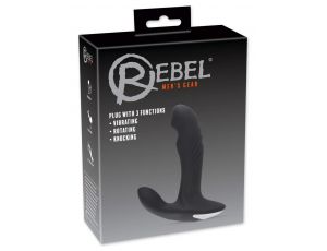 Masażer prostaty Rebel 3 funkcje silikonowy USB 17 cm