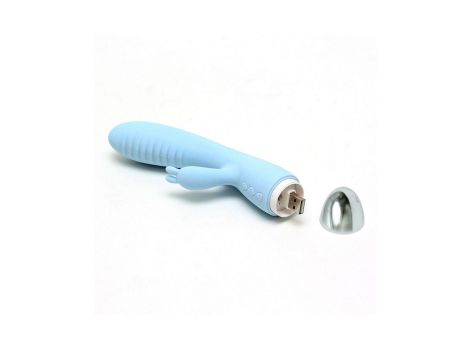 Wibrator króliczek Leten Faye 2 turkusowy akumulatorowy 19 cm - 4