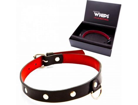 Obroża damska Whips Collection skórzana cienka 2 cm regulowana - 4