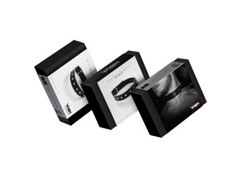 Obroża męska wąska Whips Collection skórzana 3 cm - 4