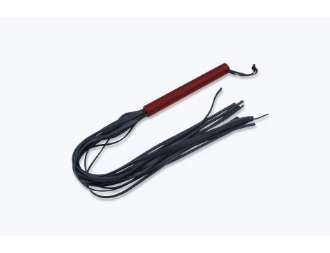 Duży pejcz skórzany Whips Collection czerwony 80 cm - 2