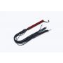 Duży pejcz skórzany Whips Collection czerwony 80 cm - 3