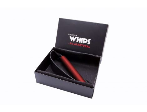 Pejcz skórzany Whips Collection czerwony 44 cm