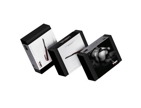 Pejcz skórzany Whips Collection czerwony 44 cm - 3