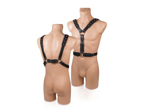 Uprząż skórzana Whips Collection czarna