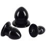 Zestaw 3 czarnych korków analnych rozprężających You2Toys TPR - 7
