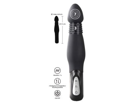 Wibrator analny wstrząsowy You2Toys czarny silikonowy 23,5 cm - 14
