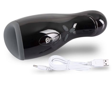 Masturbator Rebel z 3 funkcjami wibracji i ogrzewania 20 cm USB - 16