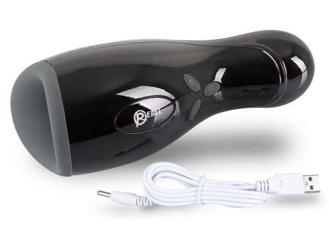 Masturbator Rebel z 3 funkcjami wibracji i ogrzewania 20 cm USB - 13