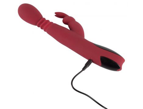 Wibrator króliczek You2Toys silikonowy czerwony rozgrzewający 26,5 cm USB - 13