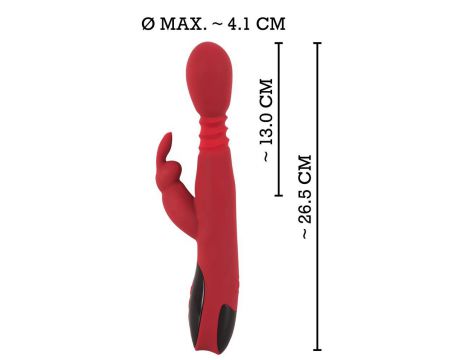 Wibrator króliczek You2Toys silikonowy czerwony rozgrzewający 26,5 cm USB - 16