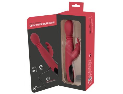 Wibrator króliczek You2Toys silikonowy czerwony rozgrzewający 26,5 cm USB - 14
